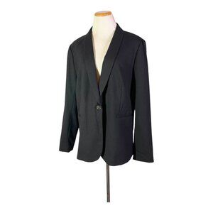 J. Crew Size 18 Parke Blazer Jacket Black Wool Lined